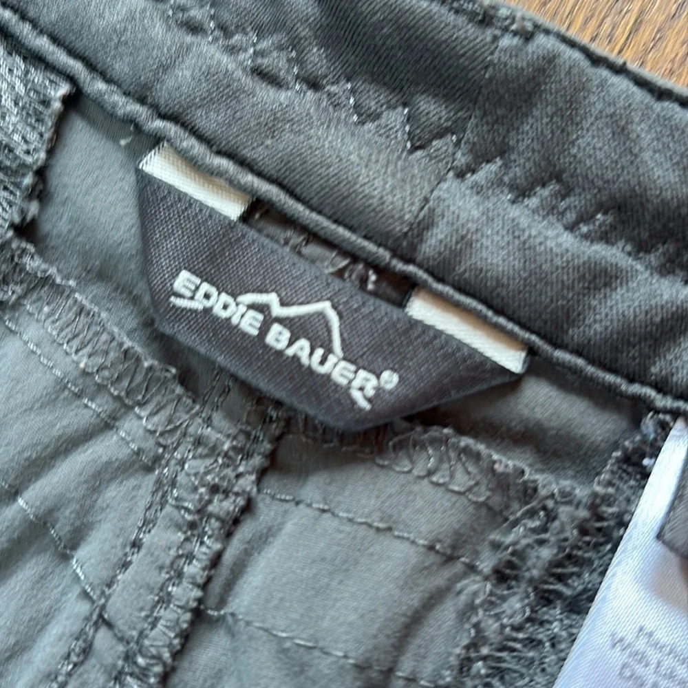 Eddie Bauer sz 14 nylon grey crop hiking, camping, outdoor pants
